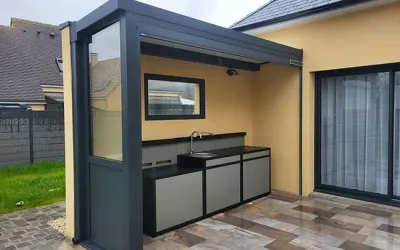 Pergola cuisine d'extérieur