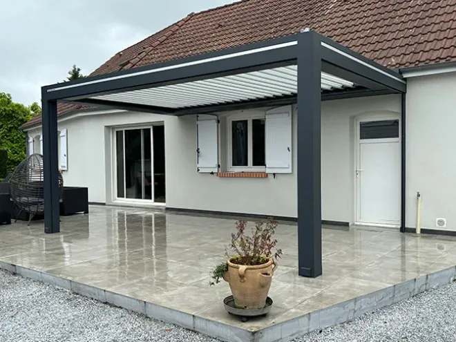 artisan pergola bioclimatique  yvre le polin sarthe