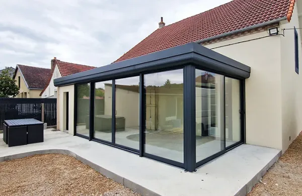 veranda alu baie vitree coulissante change sarthe